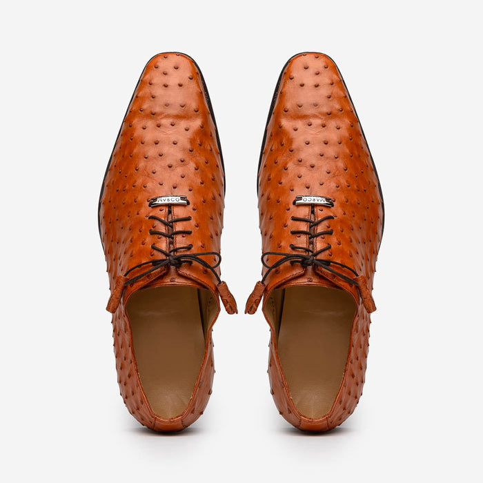 Marco Di Milano Criss Ostrich Quill Dress Oxfords Brandy