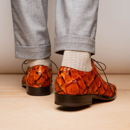 Marco Di Milano Olivieri Brandy Leather Dress Shoe