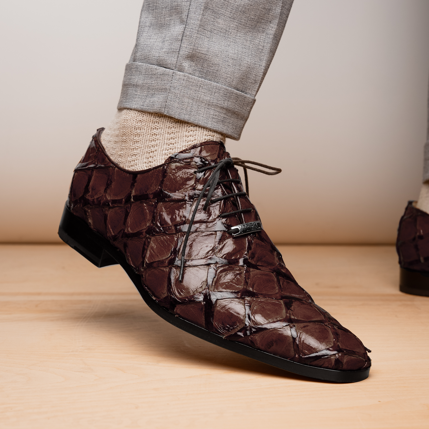Marco Di Milano Olivieri Brown Leather Dress Shoe