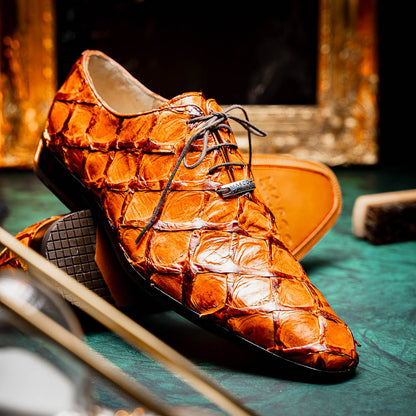 Marco Di Milano Olivieri Brandy Leather Dress Shoe
