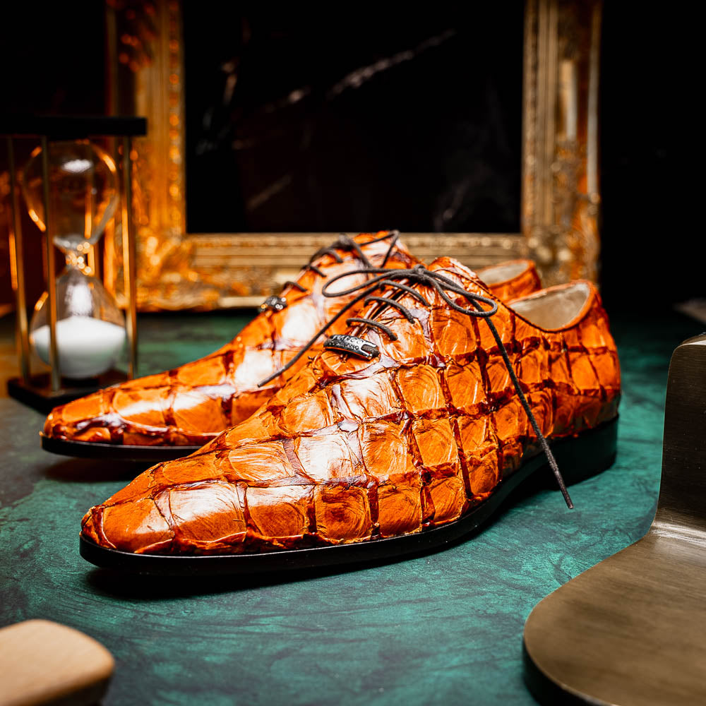 Marco Di Milano Olivieri Brandy Leather Dress Shoe