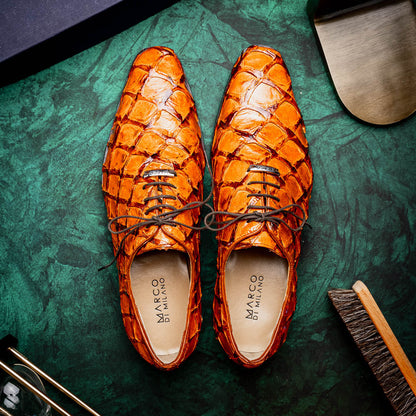 Marco Di Milano Olivieri Brandy Leather Dress Shoe