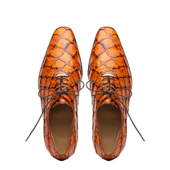 Marco Di Milano Olivieri Brandy Leather Dress Shoe
