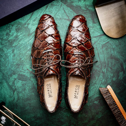 Marco Di Milano Olivieri Brown Leather Dress Shoe