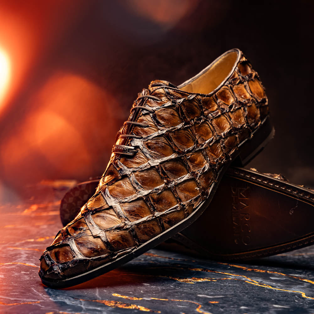 Marco_Di_Milano Olivieri: Clear Brown Leather Dress Shoe