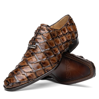 Marco_Di_Milano Olivieri: Clear Brown Leather Dress Shoe
