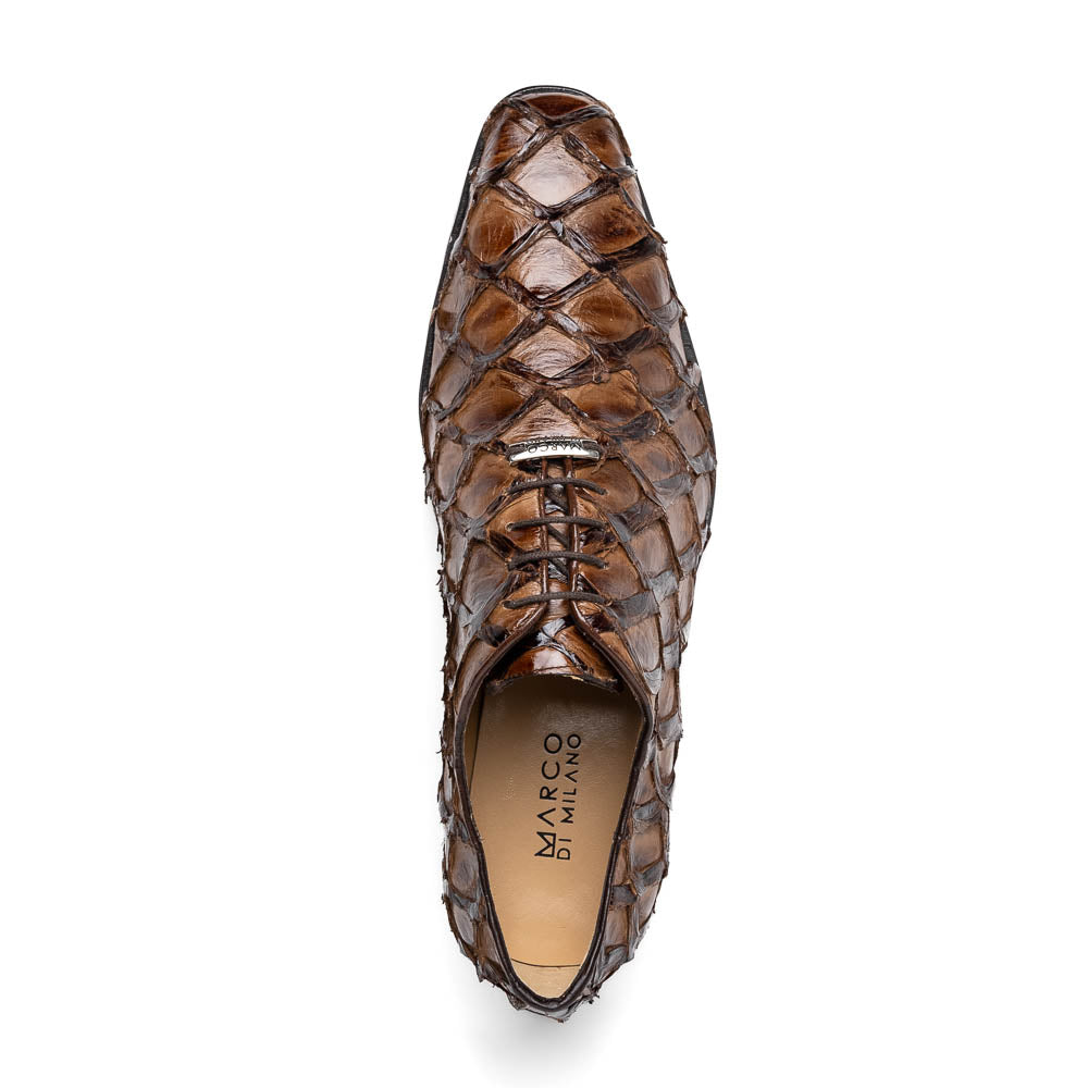 Marco_Di_Milano Olivieri: Clear Brown Leather Dress Shoe