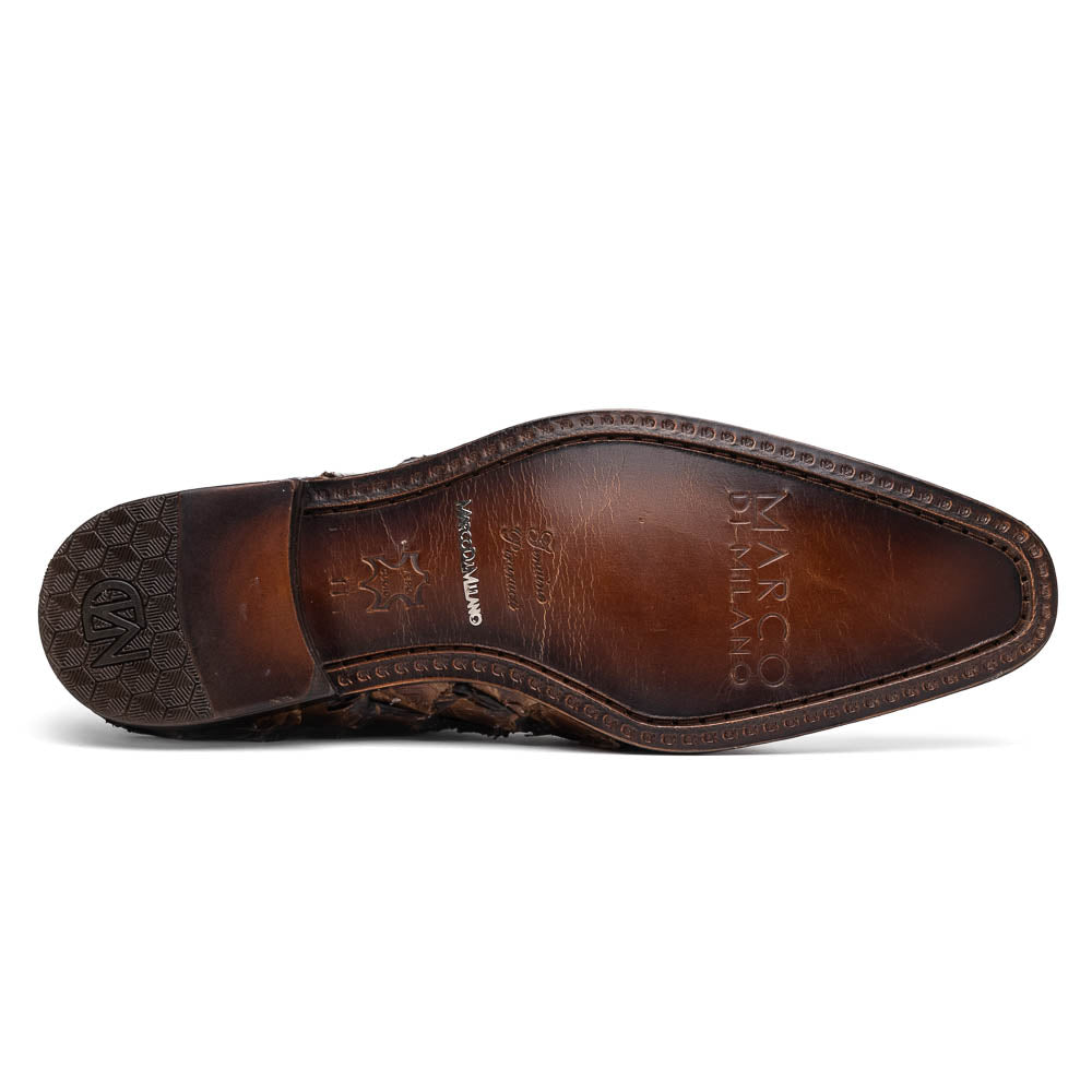 Marco_Di_Milano Olivieri: Clear Brown Leather Dress Shoe