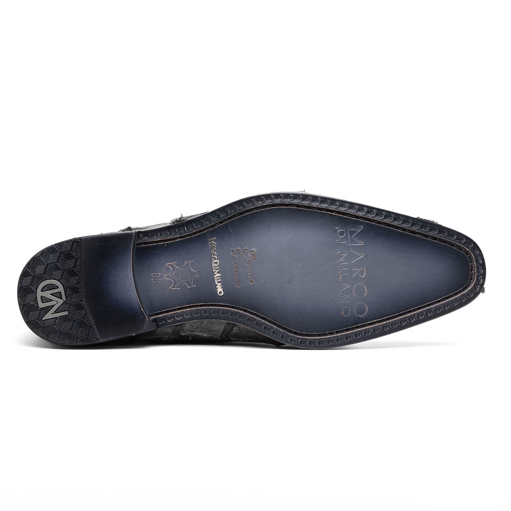 Marco Di Milano Olivieri Gray Leather Loafers