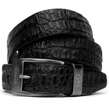 Marco_Di_Milano Riccardo Belt Black Leather Luxury Shoe