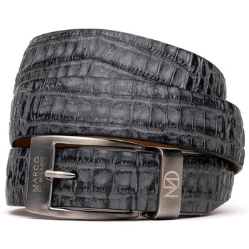 Marco Di Milano Riccardo Belt Gray Leather Loafer
