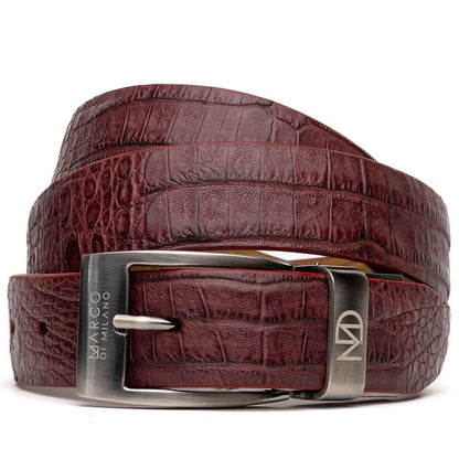Marco Di Milano Riccardo Belt Wine Leather Shoe