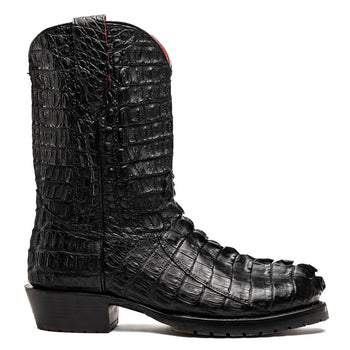 Marco Di Milano Marlboro Black Hornback Crocodile Tail Tractor Sole Cowboy Boots - Image 2