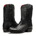 Marco Di Milano Marlboro Black Hornback Crocodile Tail Tractor Sole Cowboy Boots