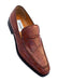 Crocodile Shoes By Ferrini Mens Cognac Brown Gator Loafers