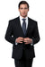 Mens Black Blazer - Men's Classic Two Button Sport Coat in Black