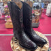 Black Cherry Caiman Belly French Toe Boot by Cuadra