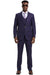 Men's Stacy Adams Vested One Button Side Peak Lapel Pinstripe Suit in Eggplant Purple