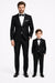 Dad And Son Black Matching wedding outfit Suits Perfect for toddler Suit wedding  attire outfits