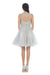 Quince Dama Dresses - Short Quinceanera Dresses in Color Aqua