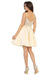 Quince Dama Dresses - Short Quinceanera Dresses in Color Blush
