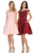 Quince Dama Dresses - Short Quinceanera Dresses in Color Burgundy