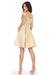 Quince Dama Dresses - Short Quinceanera Dresses in Color Champagne