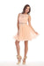 Quince Dama Dresses - Short Quinceanera Dresses in Color Peach