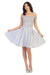 Quince Dama Dresses - Short Quinceanera Dresses in Color Silver