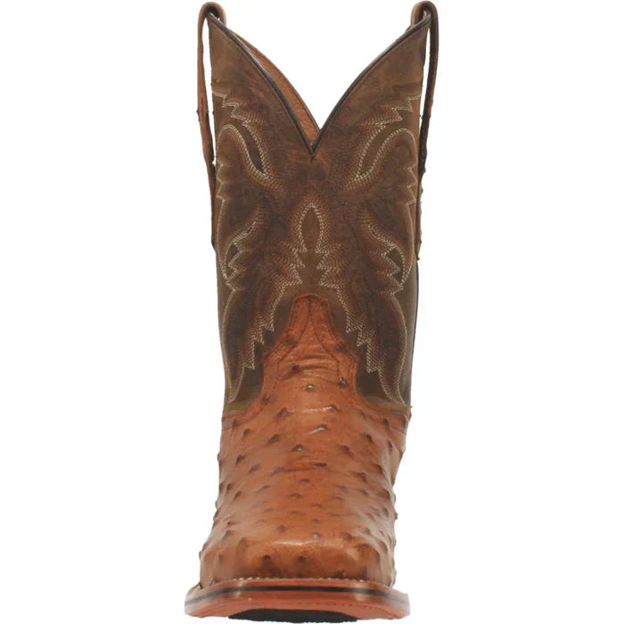Dan Post Men's Alamosa Full Quill Ostrich Square Toe Boots - Bay Apache - Image 5
