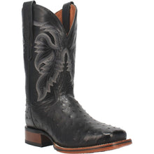Dan Post Men's Alamosa Full Quill Ostrich Square Toe Boots in Black