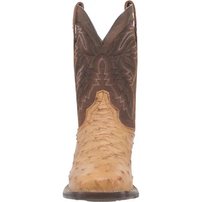 Dan Post Men's Alamosa Full Quill Ostrich Square Toe Boots - Sand - Image 5