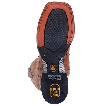 Dan Post Men's Alamosa Full Quill Ostrich Square Toe Boots - Sand - Image 5