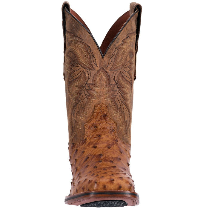 Dan Post Men's Alamosa Full Quill Ostrich Square Toe Boots - Sand - Image 3