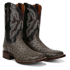 Dan Post Men’s Alamosa Grey/Black Full Quill Ostrich Boots