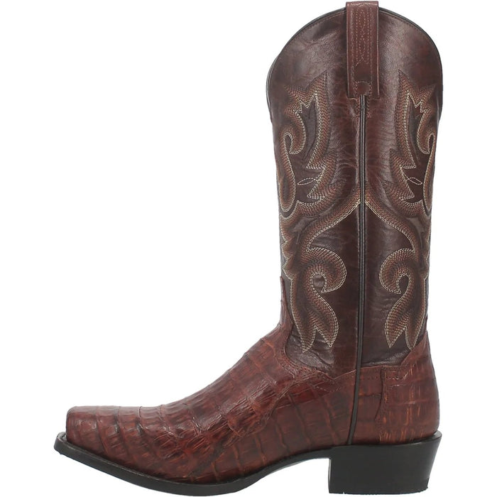 Dan Post Men's Bayou Genuine Caiman Belly Square Toe Boots - Brass - Image 3