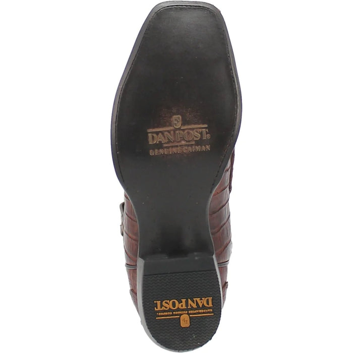 Dan Post Men's Bayou Genuine Caiman Belly Square Toe Boots - Brass - Image 4
