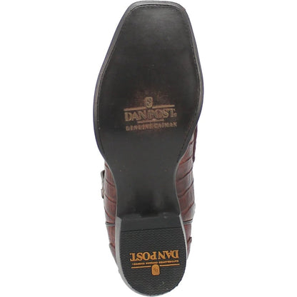 Dan Post Men's Bayou Genuine Caiman Belly Square Toe Boots - Brass - Image 4