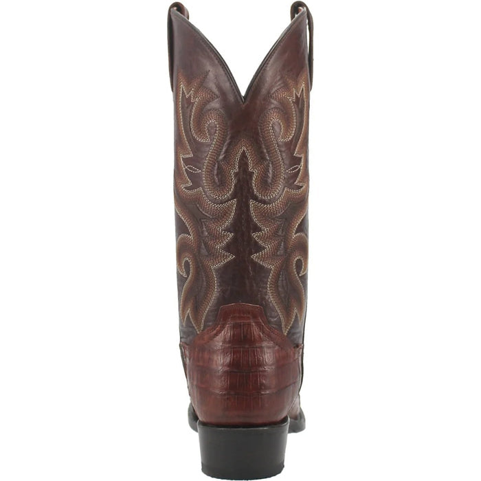 Dan Post Men's Stalker Genuine Caiman Belly Square Toe Boots - Brown