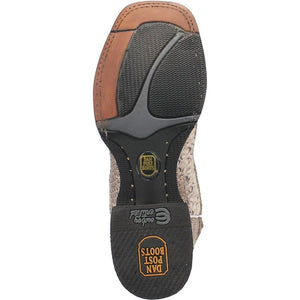 Dan Post Men's Brutus Python Snakeskin Square Toe Boots - Natural