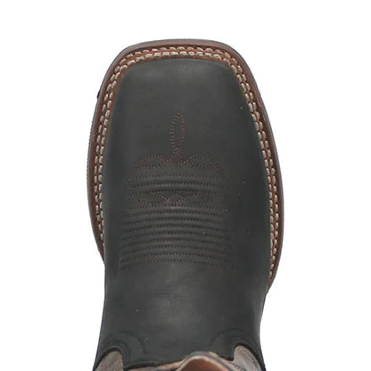 Dan Post Men's Deuce Genuine Leather Square Toe Boots - Black - Image 5
