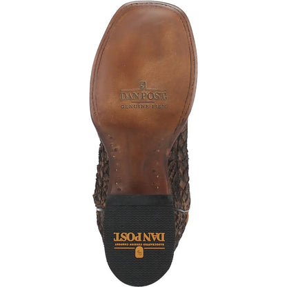 Dan Post Men's Dorsal Genuine Fish Leather Square Toe Boots - Brown - Image 4