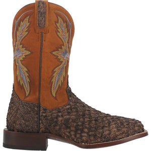 Dan Post Men's Dorsal Genuine Fish Leather Square Toe Boots - Brown - Image 2