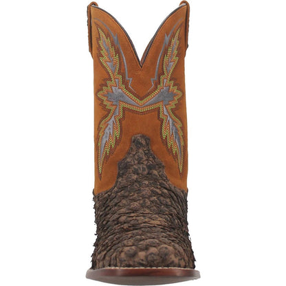 Dan Post Men's Dorsal Genuine Fish Leather Square Toe Boots - Brown - Image 5