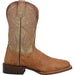 Dan Post Men's Dry Gulch Python Snakeskin Square Toe Boots in Tan