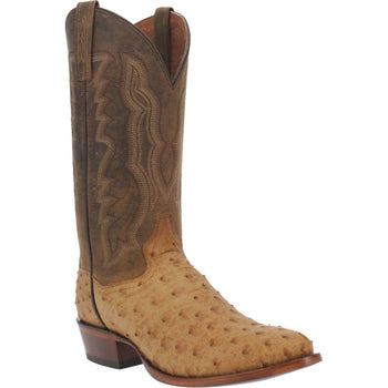 Dan Post Gehrig Men's Saddle Western Ostrich Boots - Image 2