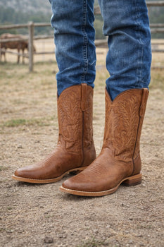Dan Post Men’s Jerry Honey 13 ROM Toe Cowboy Boot - Image 10