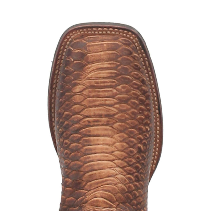 Dan Post Men's KA Python Print Leather Square Toe Boots - Brown - Image 6