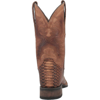 Dan Post Men's KA Python Print Leather Square Toe Boots - Brown - Image 4