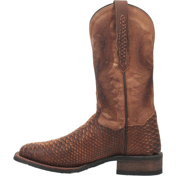 Dan Post Men's KA Python Print Leather Square Toe Boots - Brown - Image 6